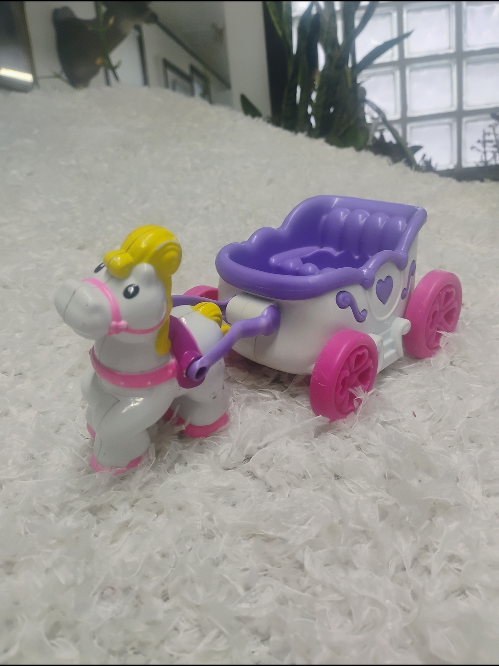 Kid Connection Princess Castle Replacement Horse & Carriage Pink Purple Toy